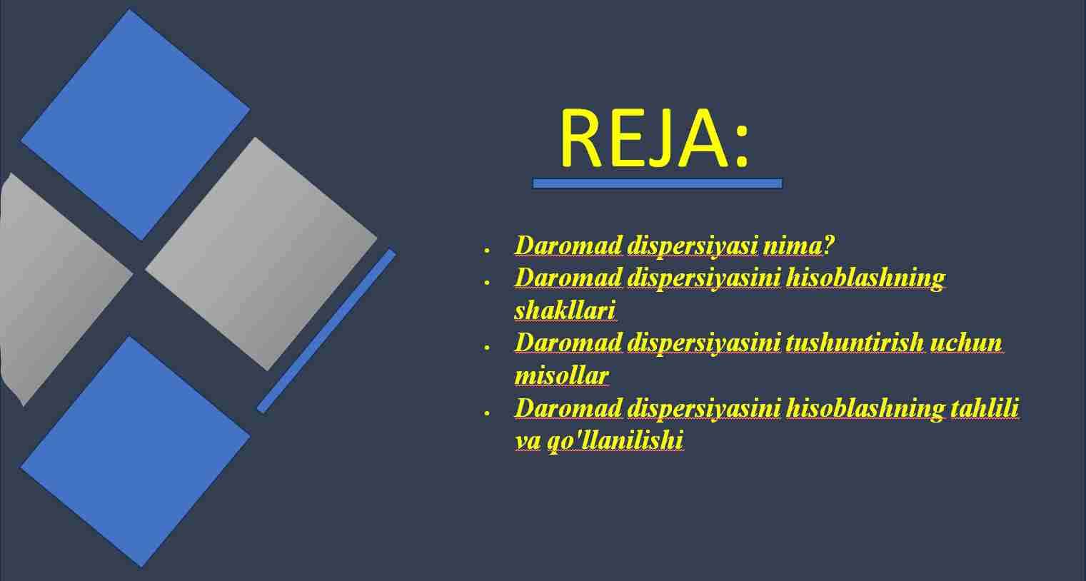 Daromat dispersiyasi