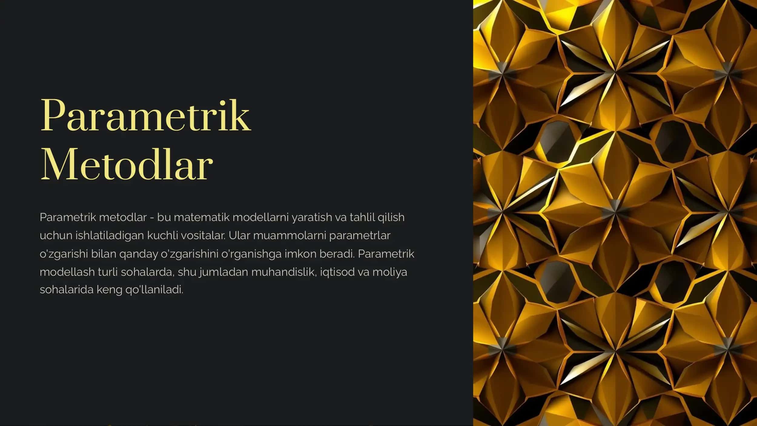 Parametrik Metodlar