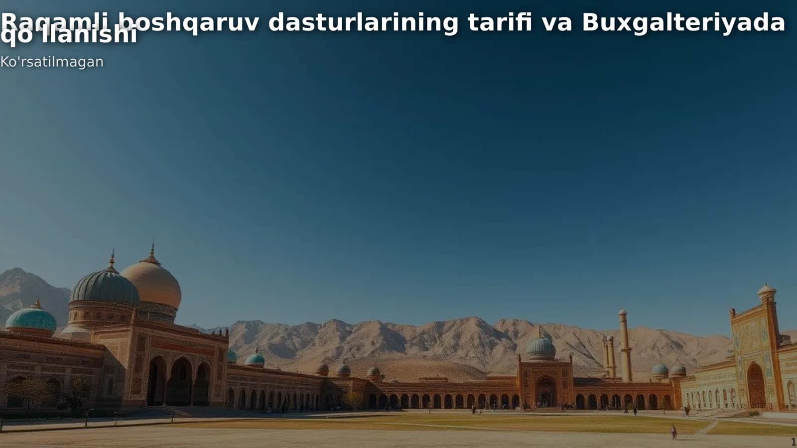 Raqamli boshqaruv dasturlari