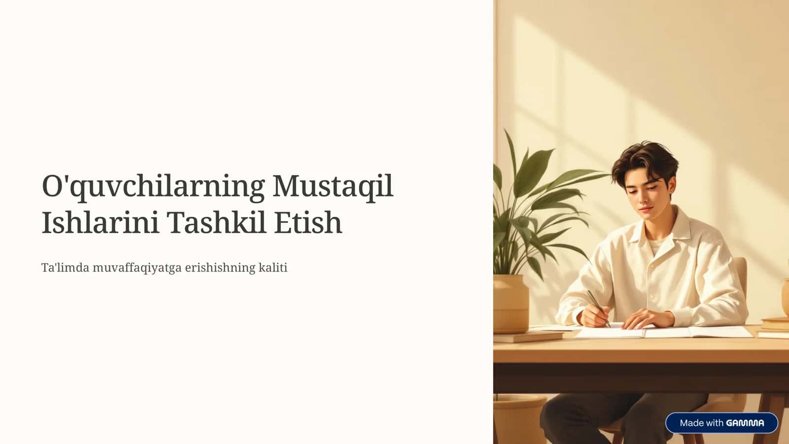O'quvchilarning Mustaqil Ishlarini Tashkil Etish