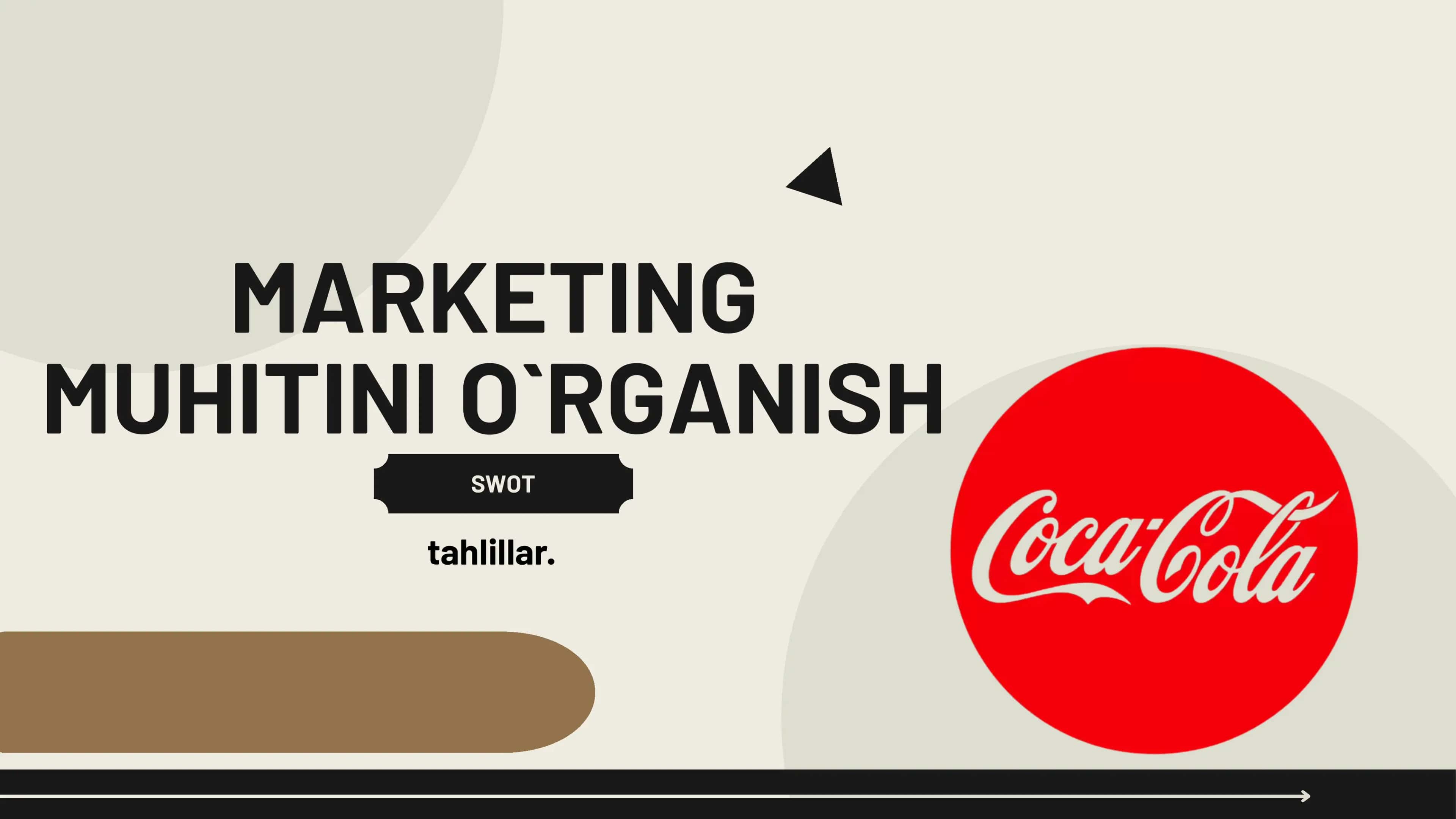 Marketing muhitini o`rganish Coca-Cola SWOT tahlili