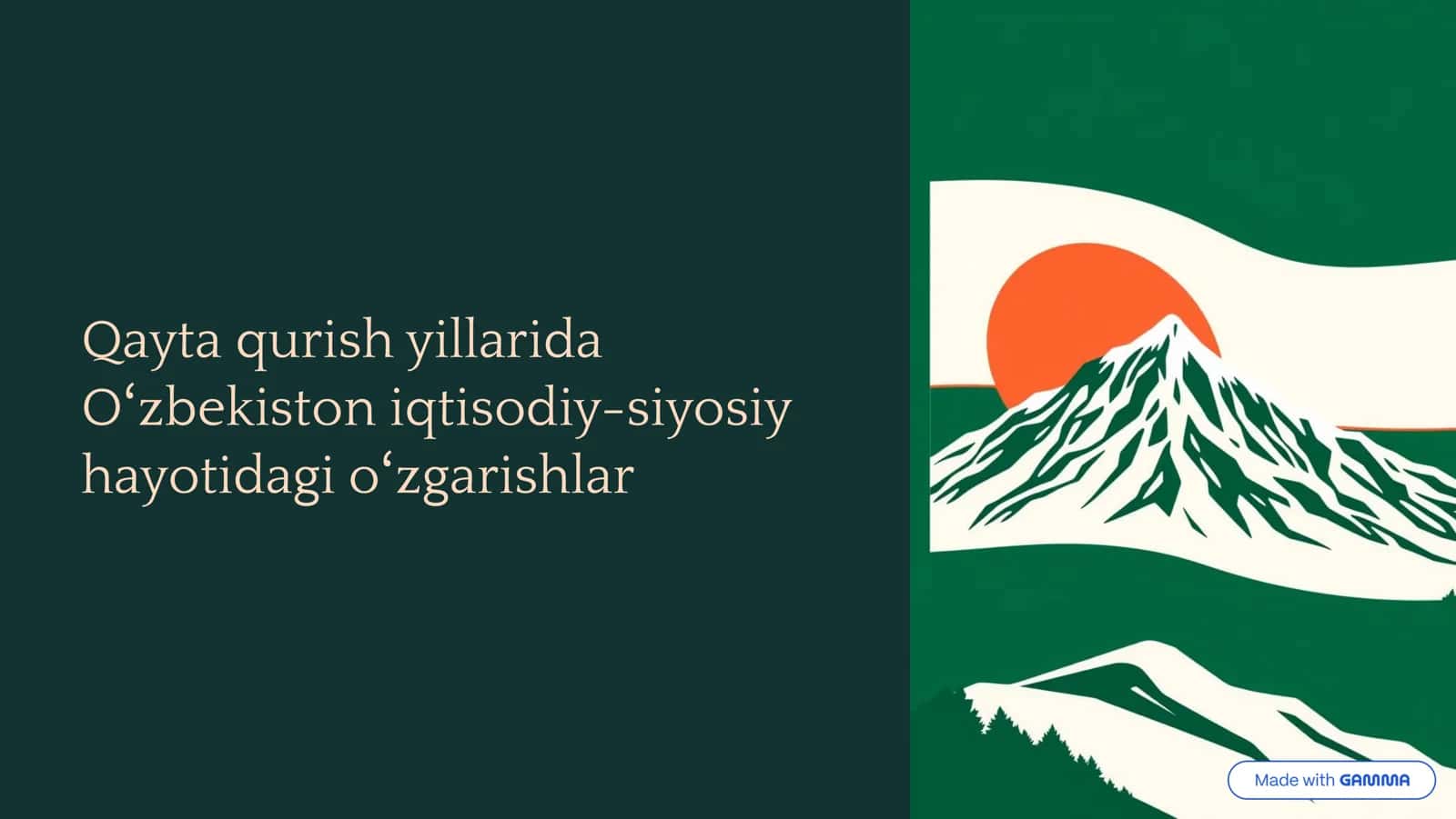 Qayta qurish yillarida