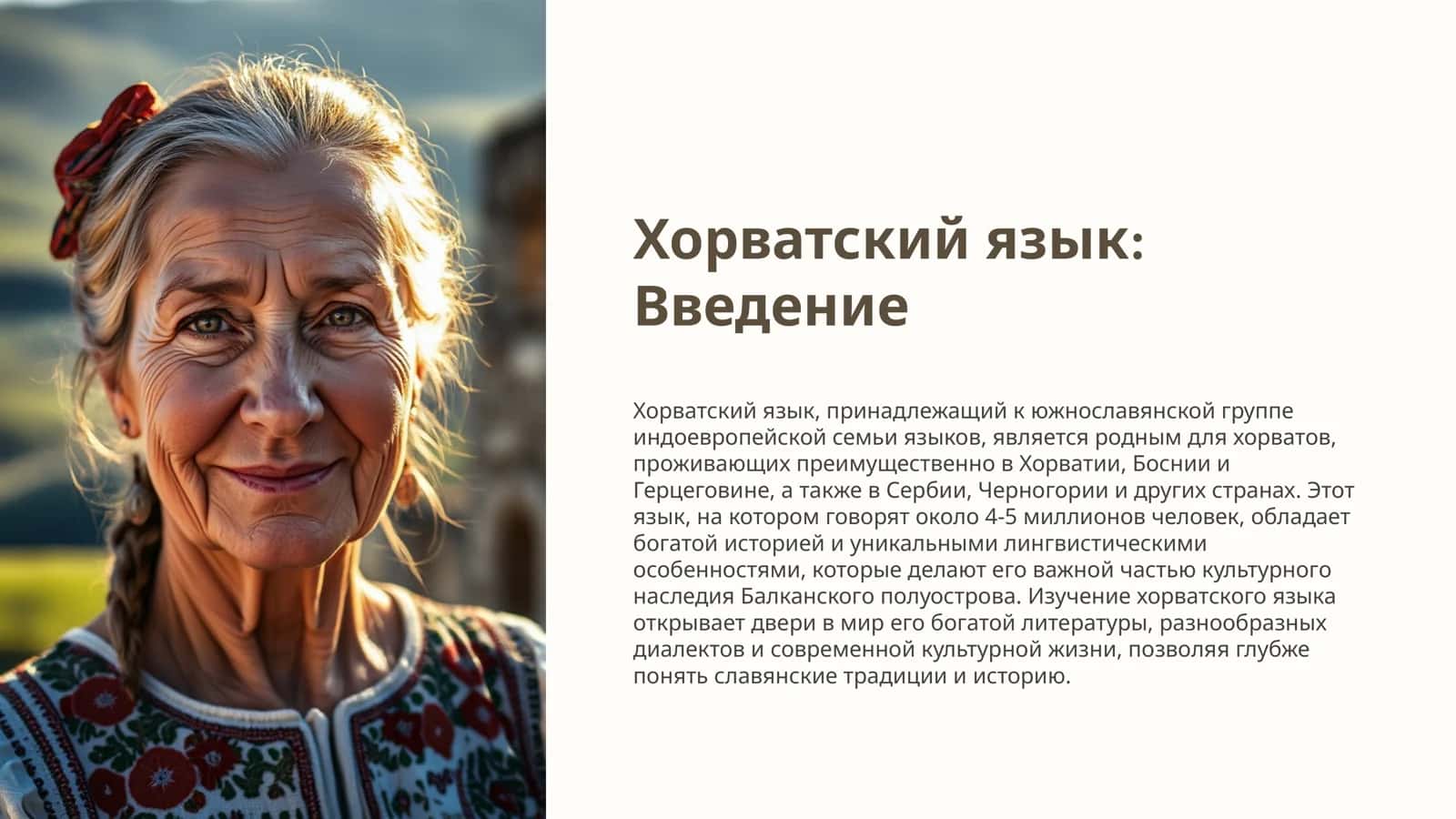 Южный славянк Хорватский язык