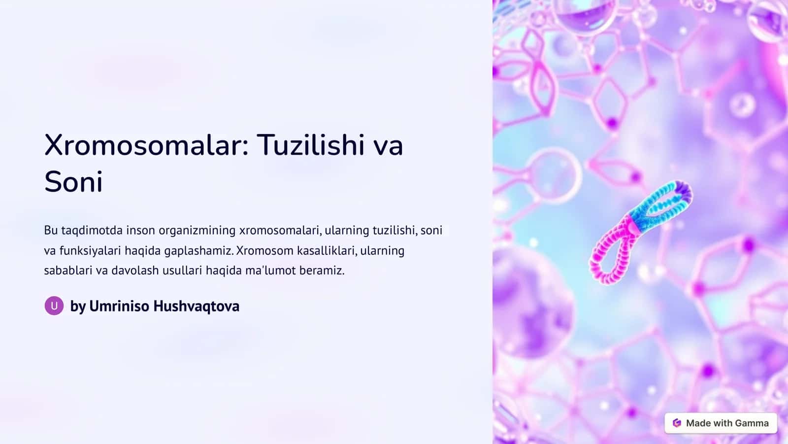 Xromosomalar: Tuzilishi va Soni