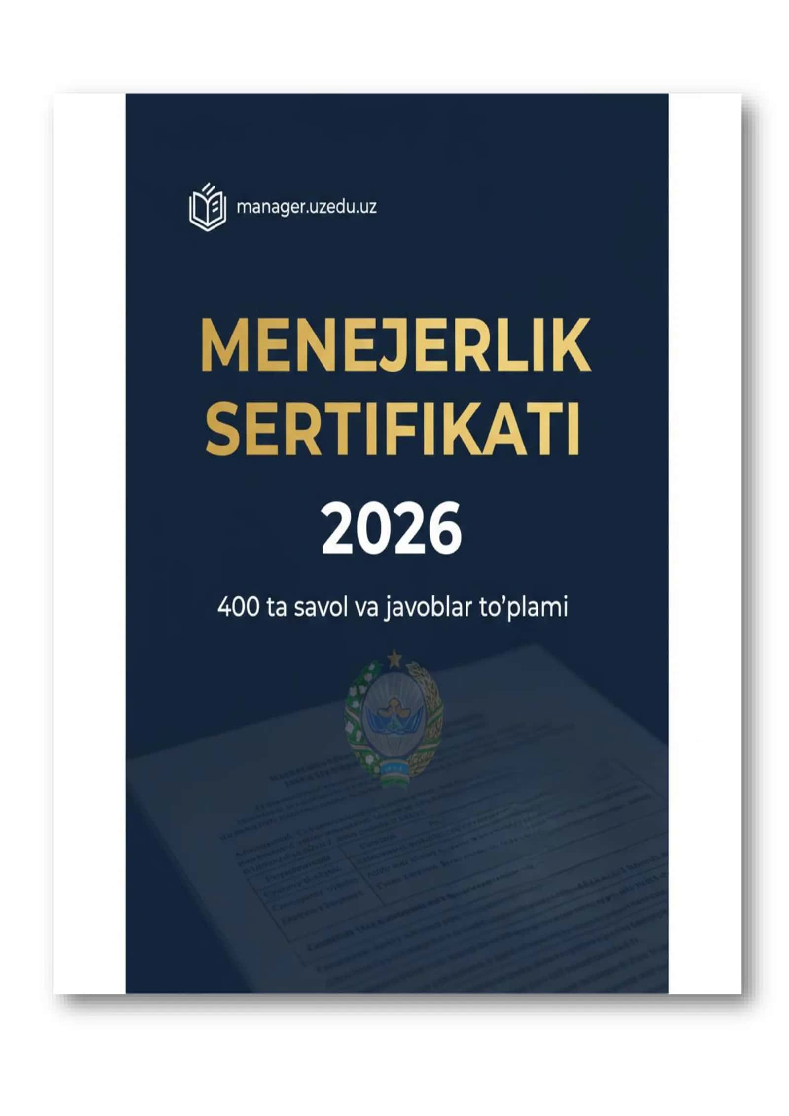 Direktorlar Menejerlik Testi Javoblari Bilan 2026