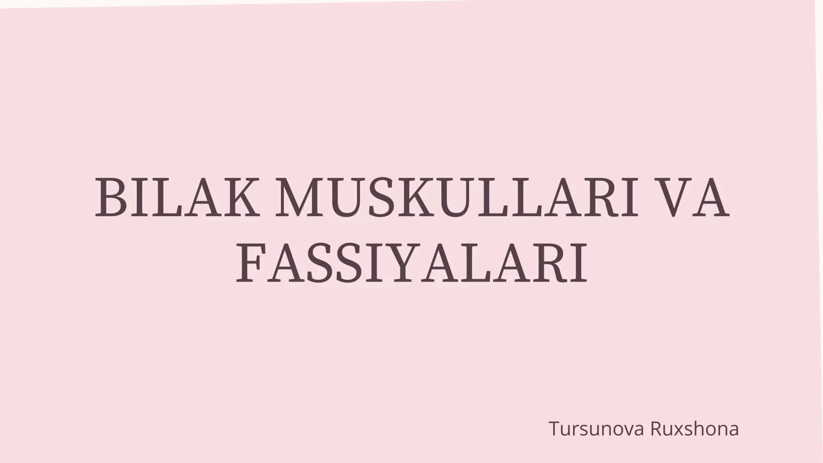 bilak mushaklari