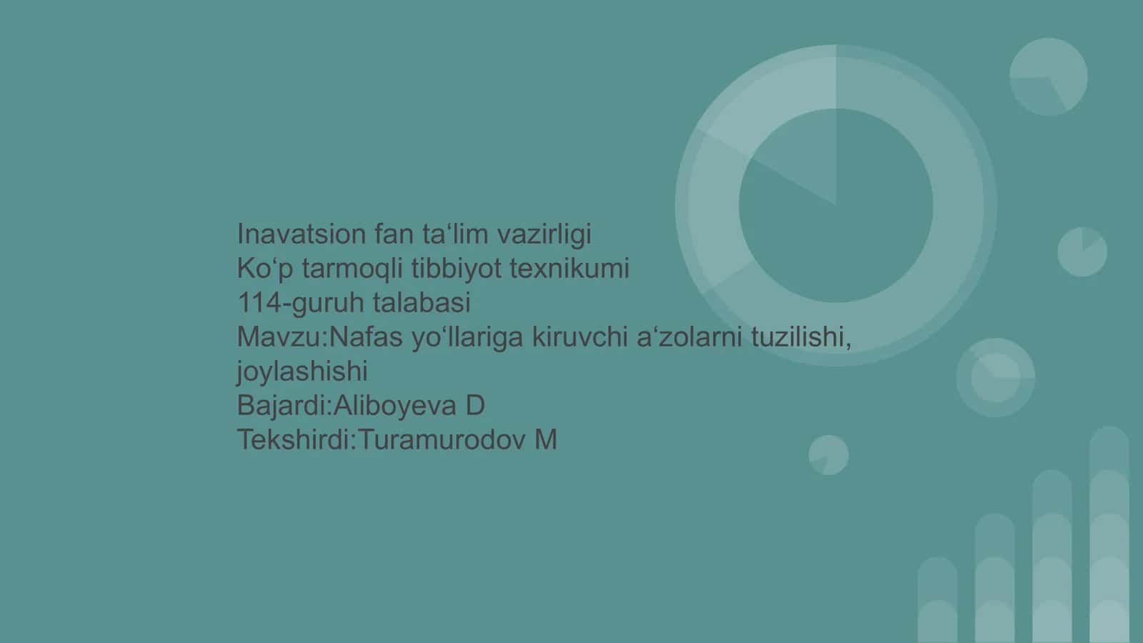 Nafas organlari tuzilishi va vazifalari