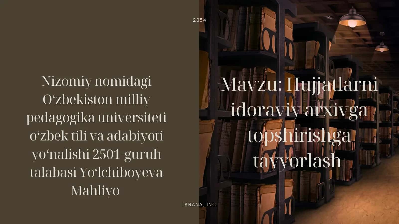 Idoraviy arxivning ahamiyati