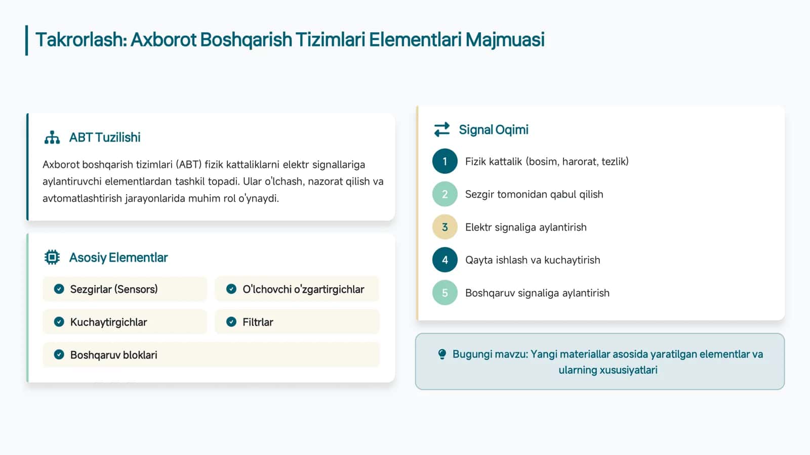 AXBOROT BOSHQARISH TIZIMLARINING INSTRUMENTAL VOSITALARI