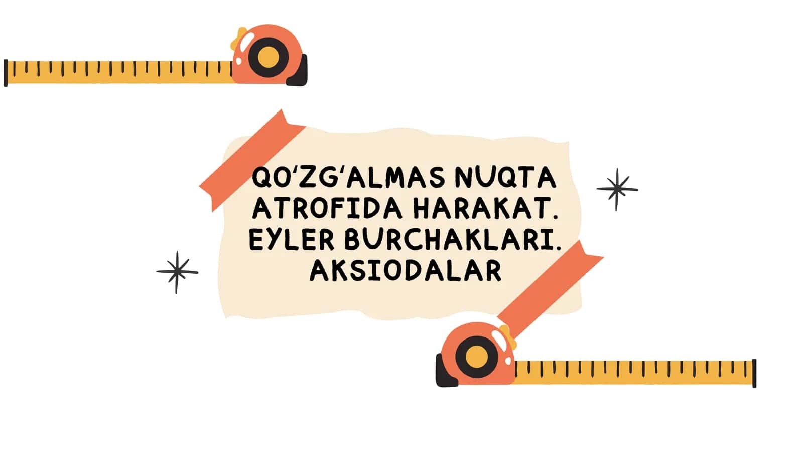 QOʻZGʻALMAS NUQTA ATROFIDA HARAKAT. EYLER BURCHAKLARI. AKSIODA