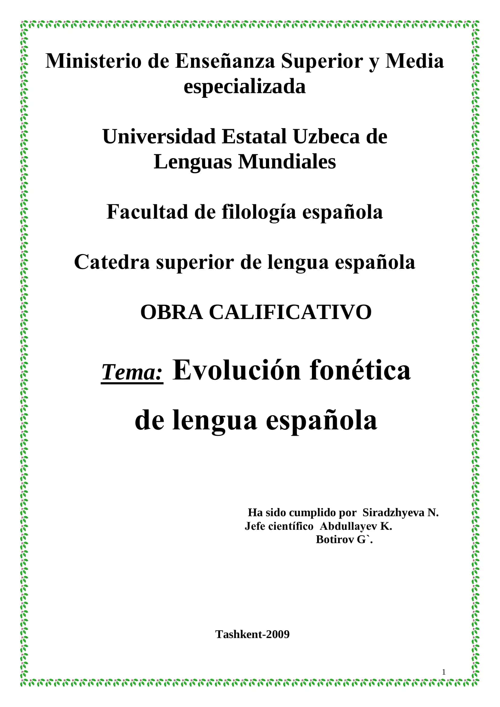 OBRA CALIFICATIVO
