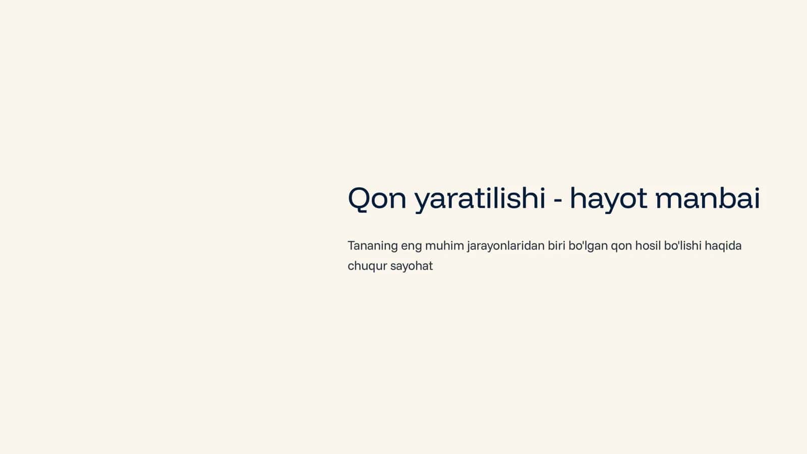 Qon yaratilishi