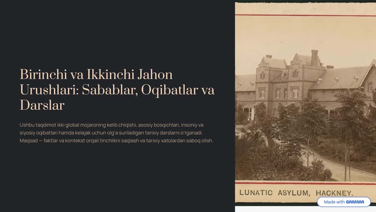 Birinchi va ikkinchi jaxon urish