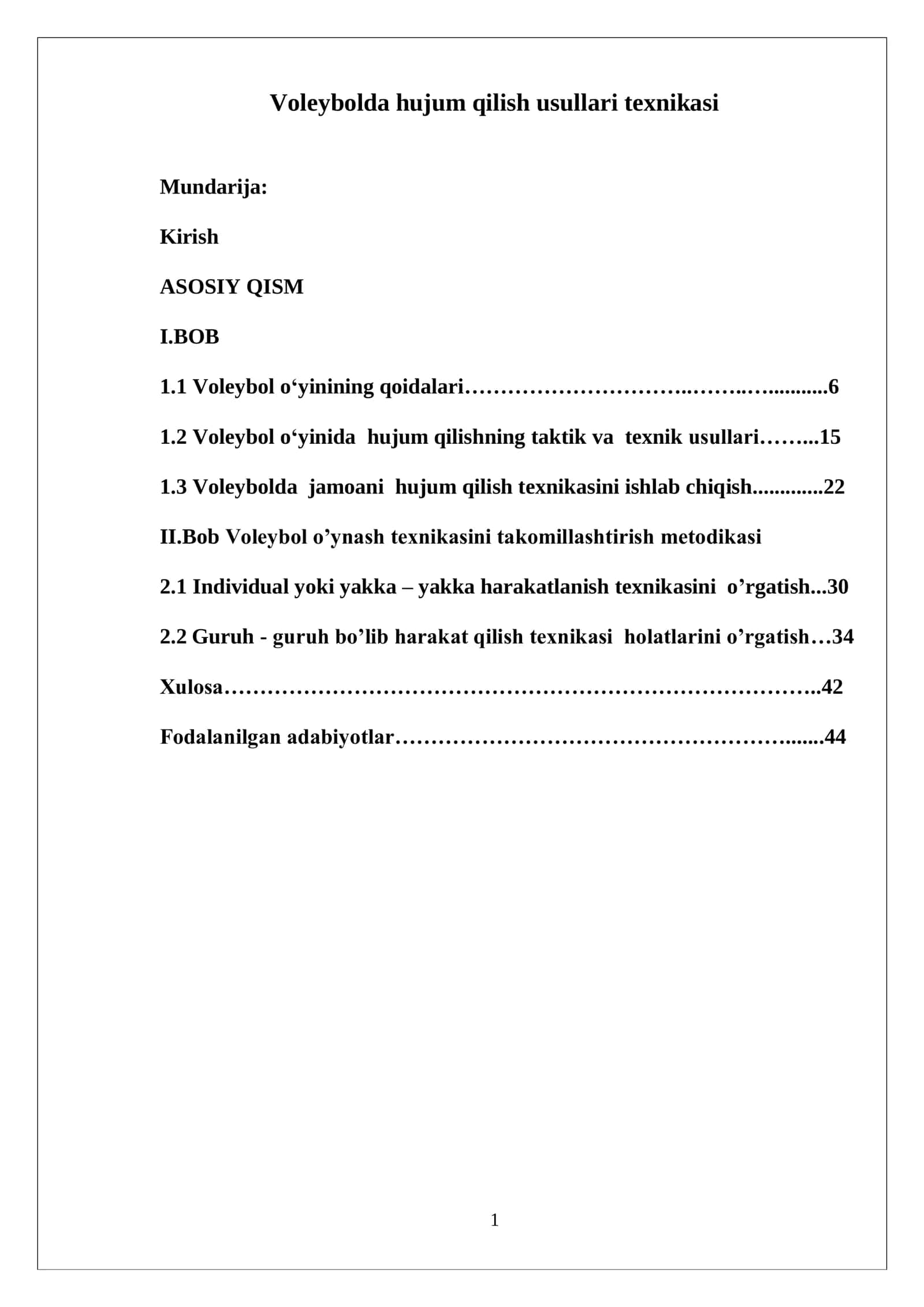 Voleybolda hujum qilish usullari texnikasi