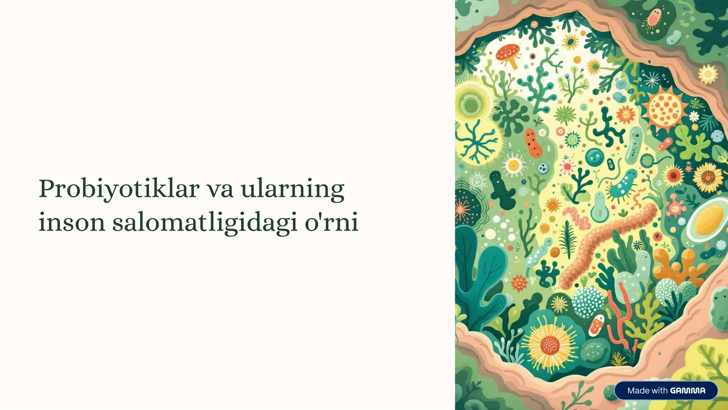 Probiyotiklar va ularning inson salomatligidagi o'rni