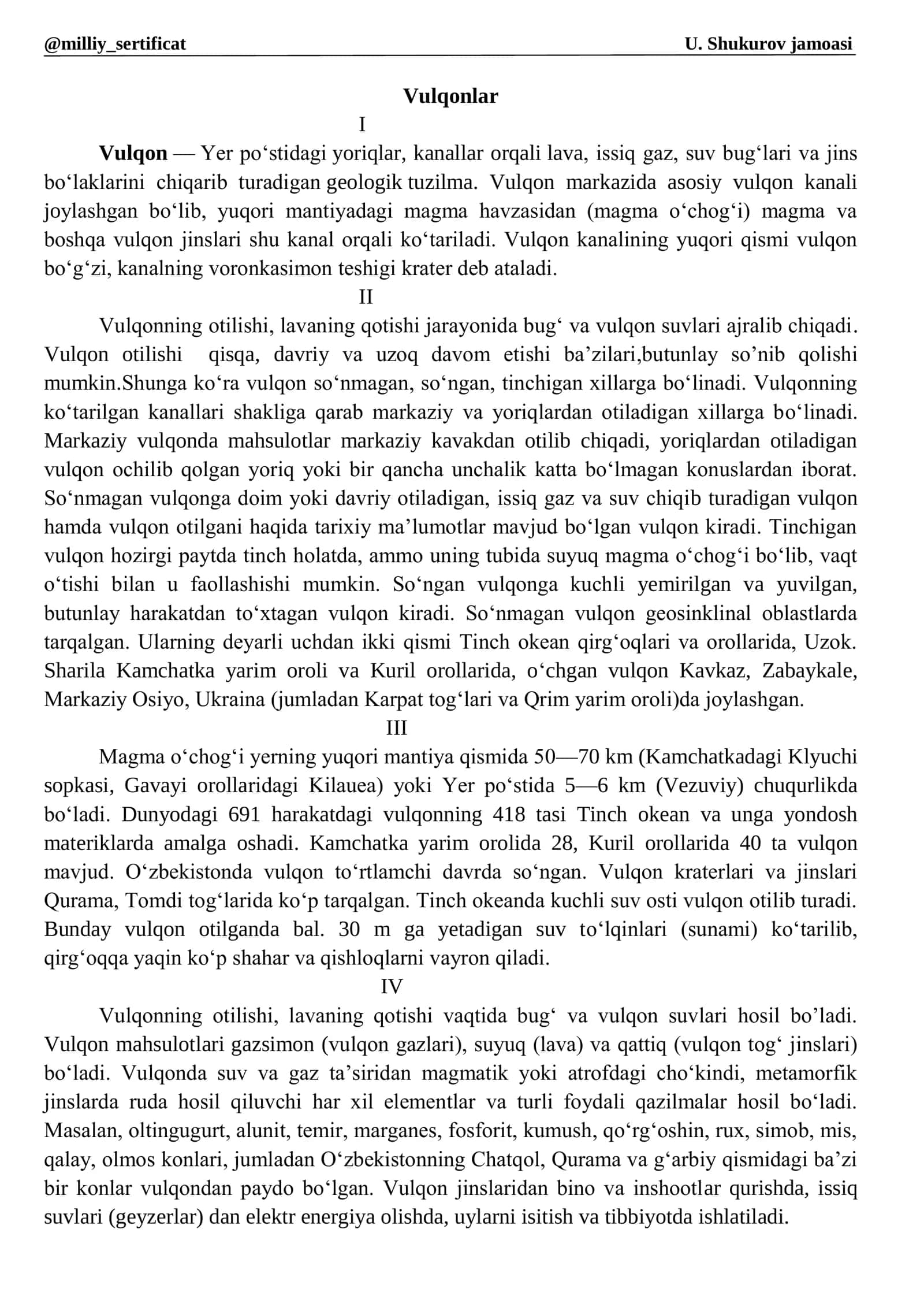 Vulqonlar