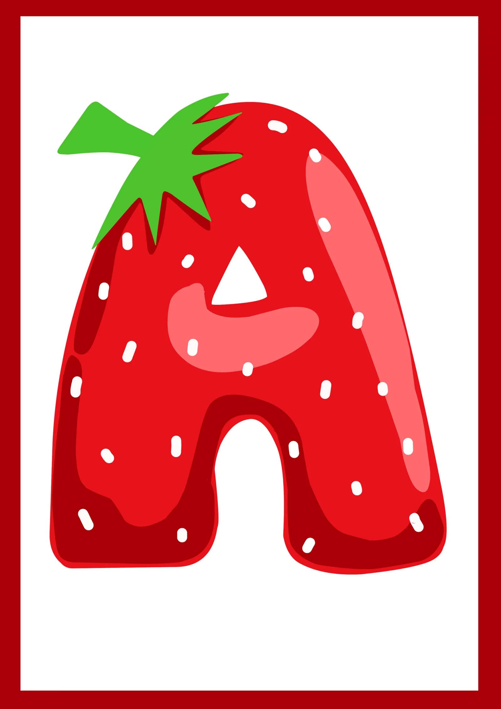 Alfabit Harflar qulupnay Alphabet strawberry