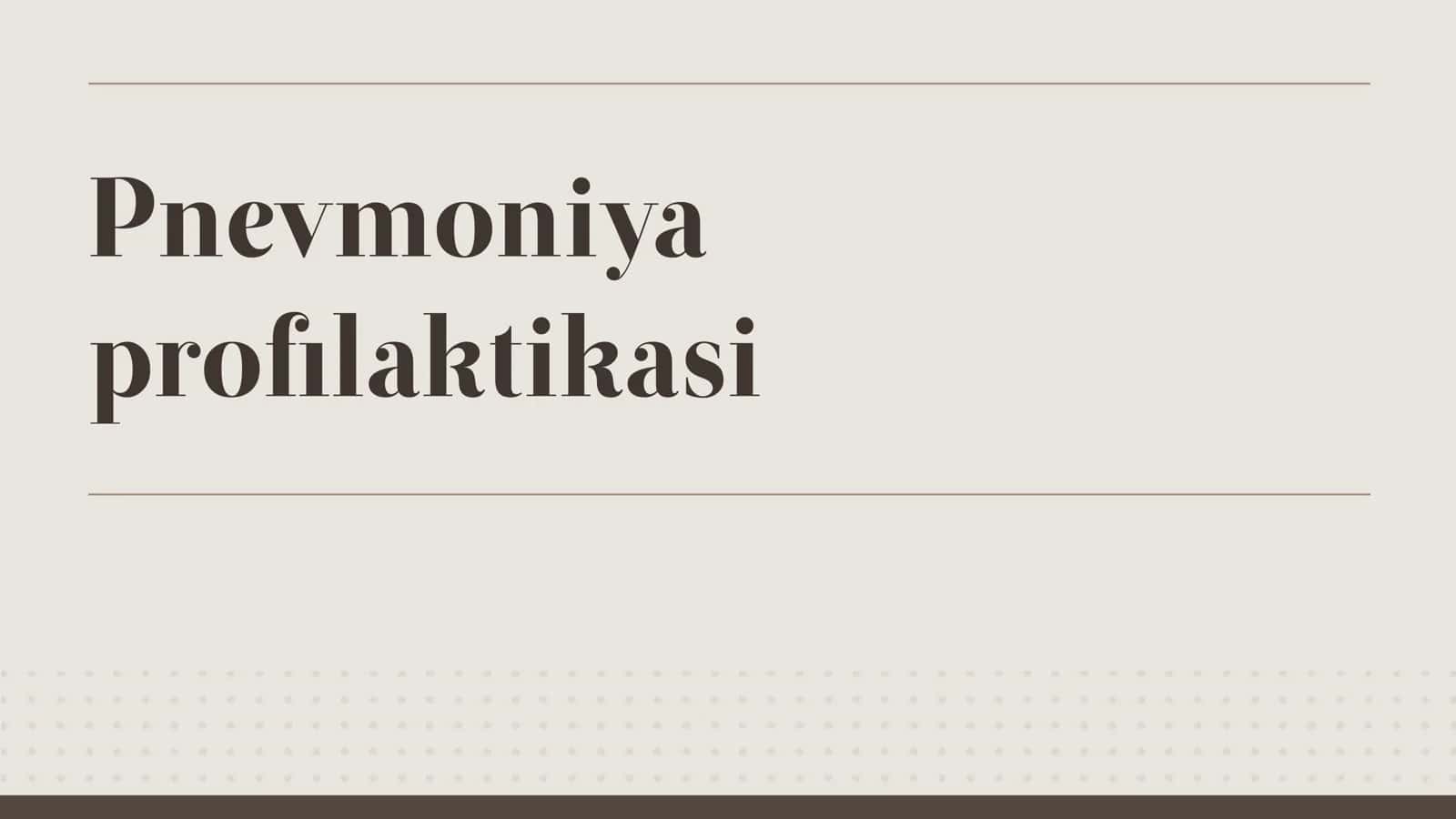 Pnevmoniya