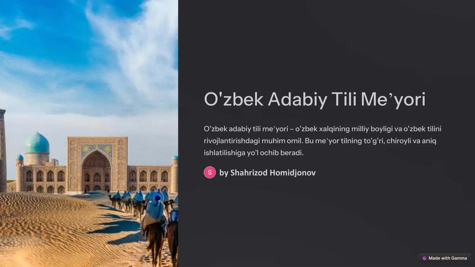 O'zbek Adabiy Tili Meʼyori