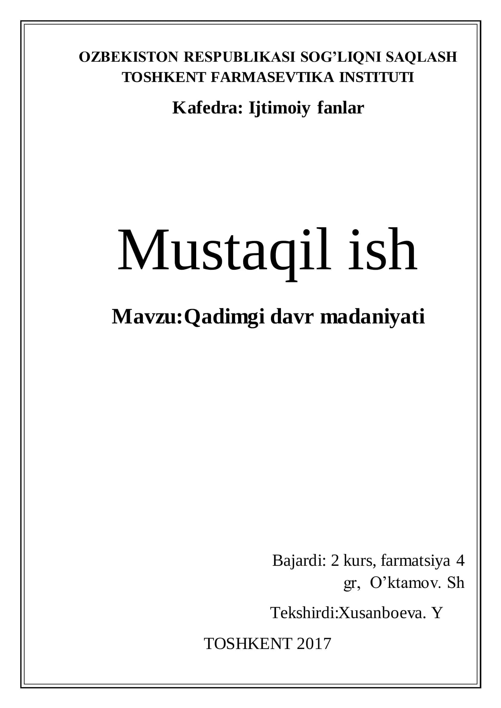 Qadimgi davr madaniyati