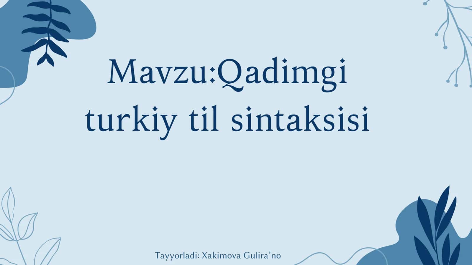 Qadimgi turkiy til