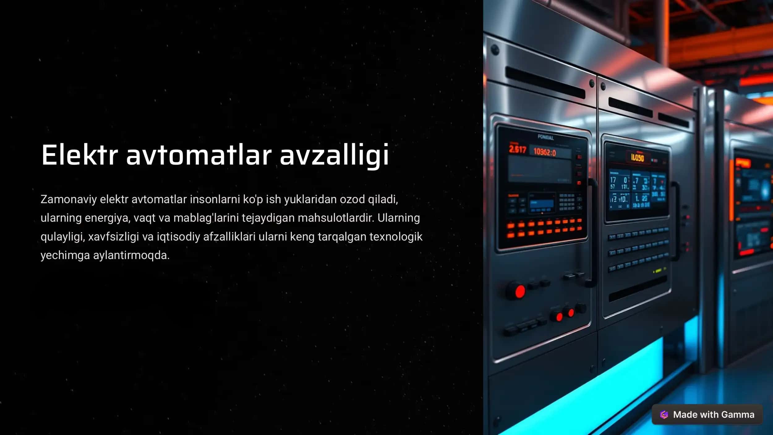 Elektr avtomatlar avzalligi