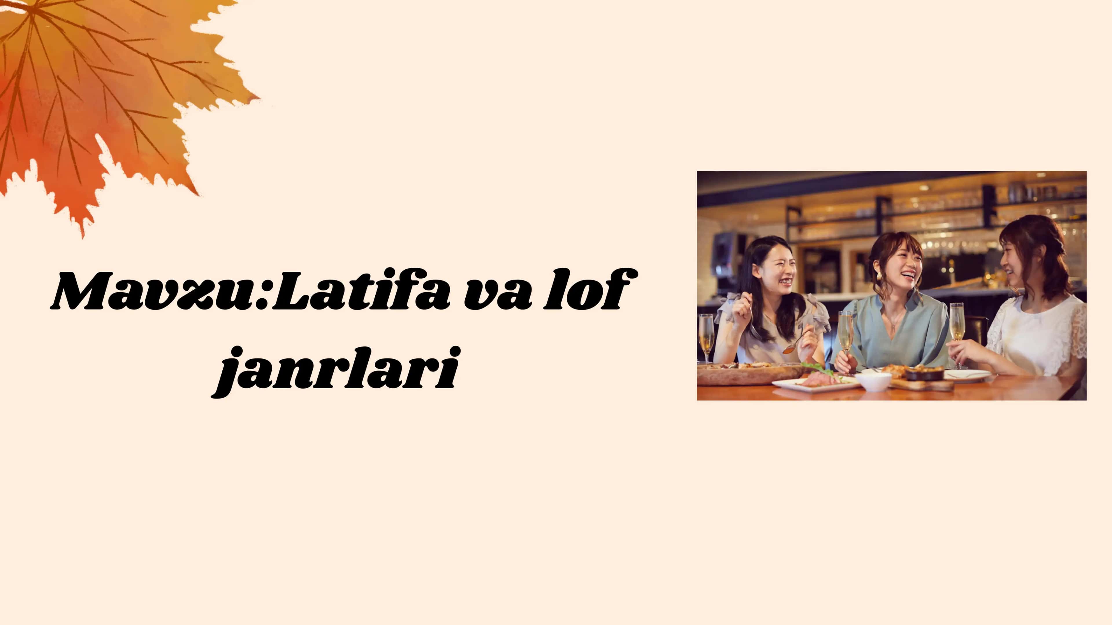 Latifa va lof