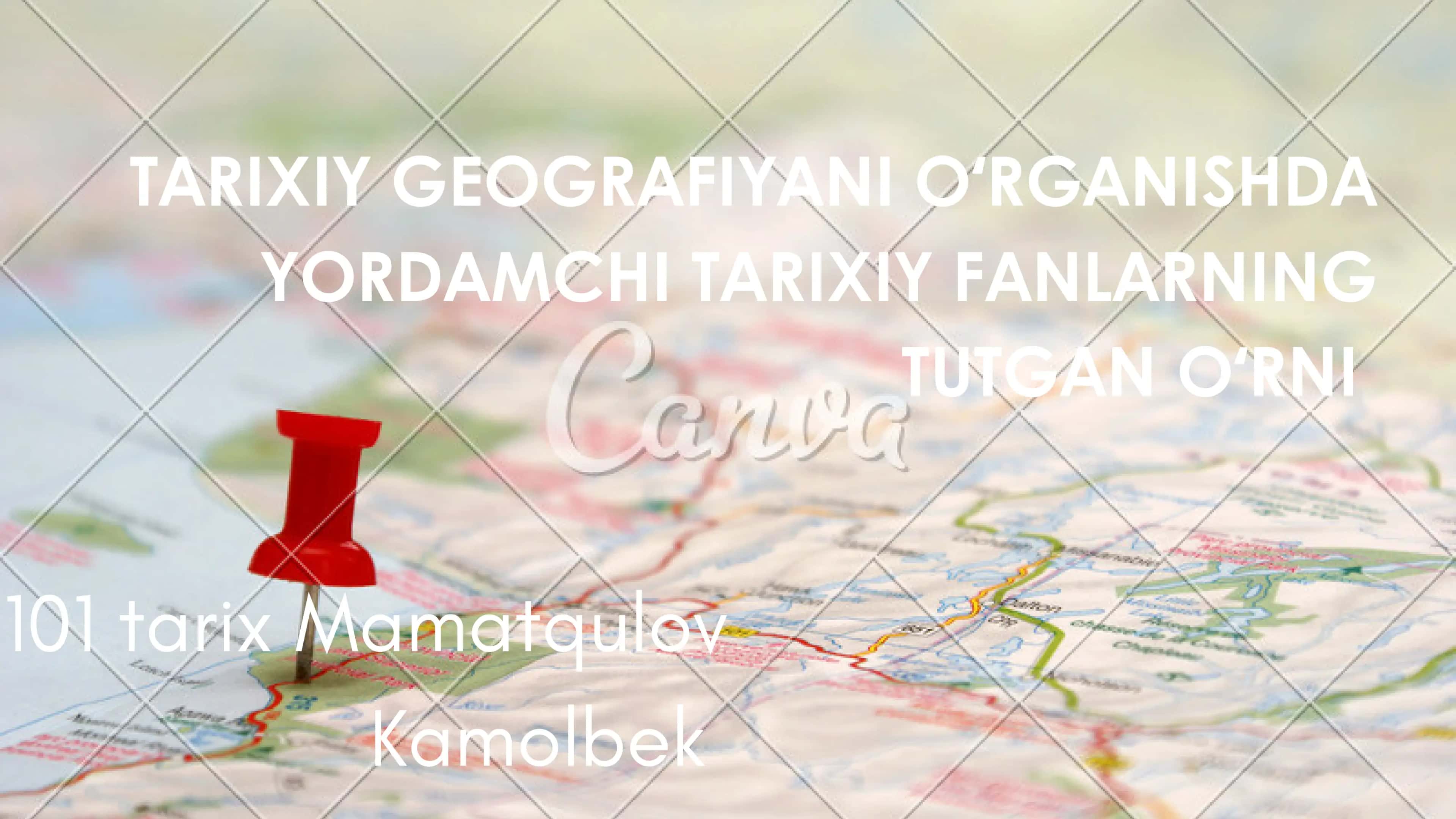 Tarixiy geografiyadan referat