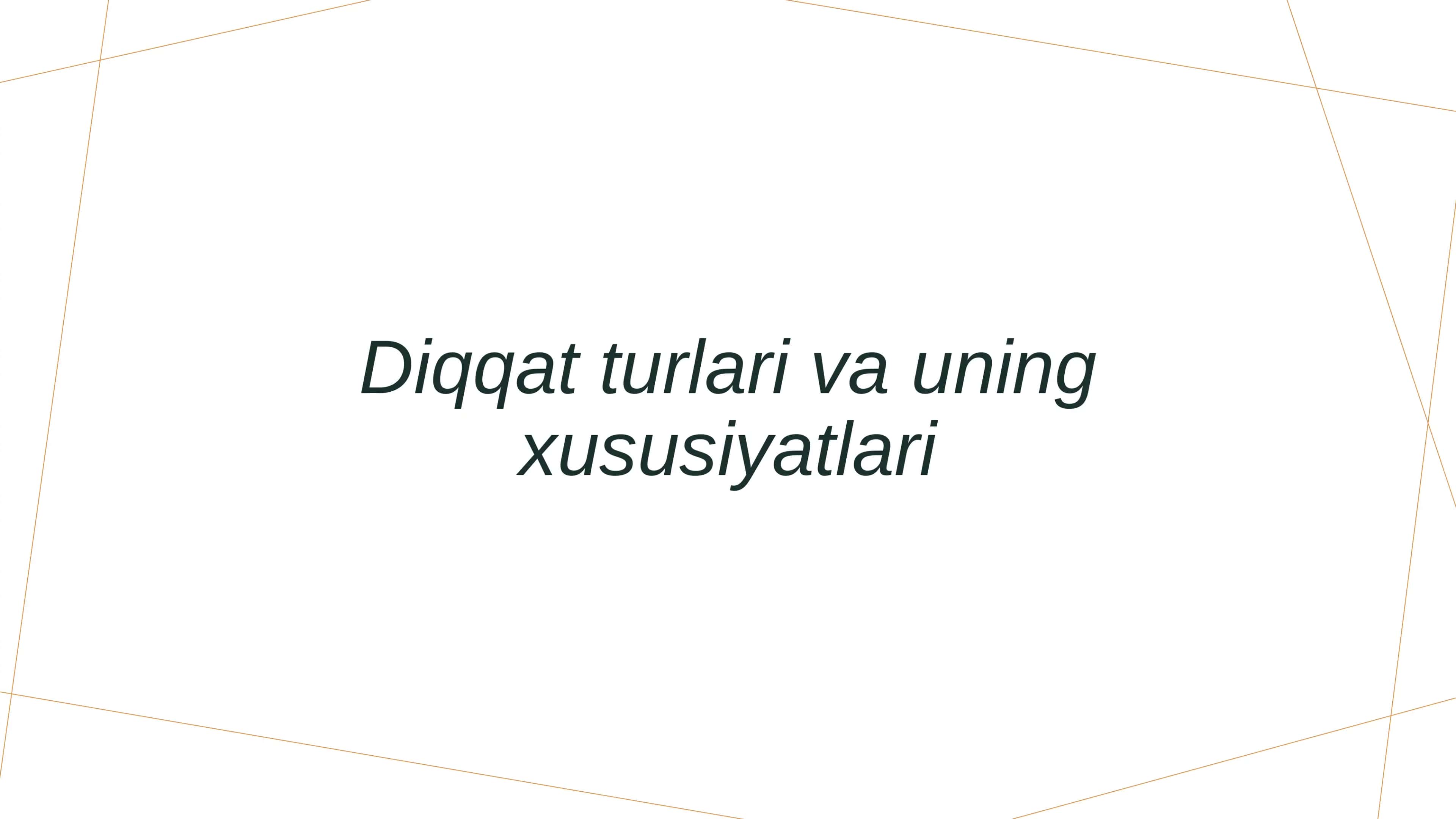 Tanlovli diqqat