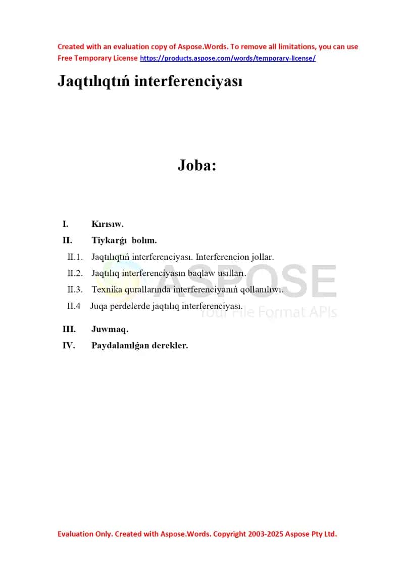 Jaqtılıqtıń interferenciyası