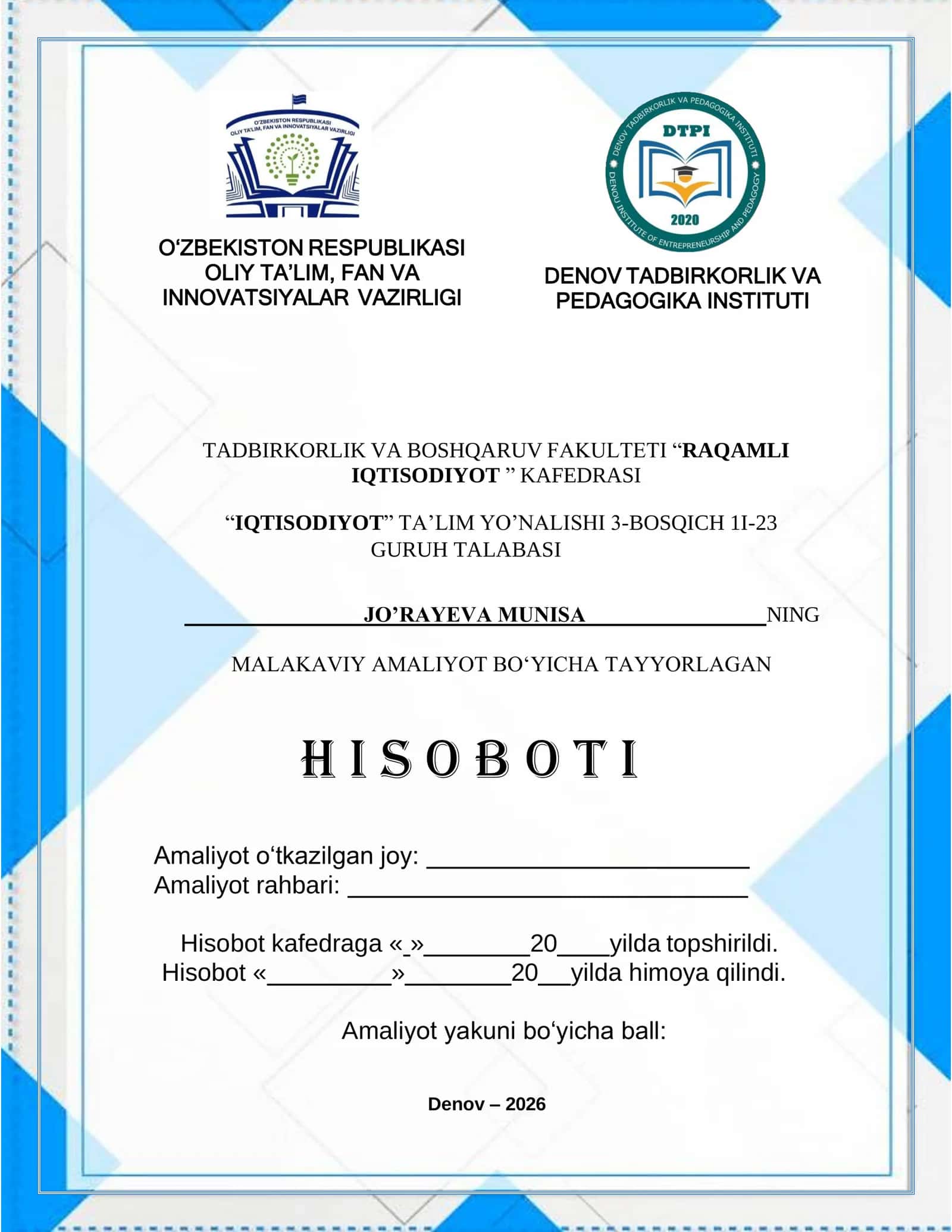 Abgrobok hamda ATB "Agrobank" Sho‘rchi haqida HISOBOT