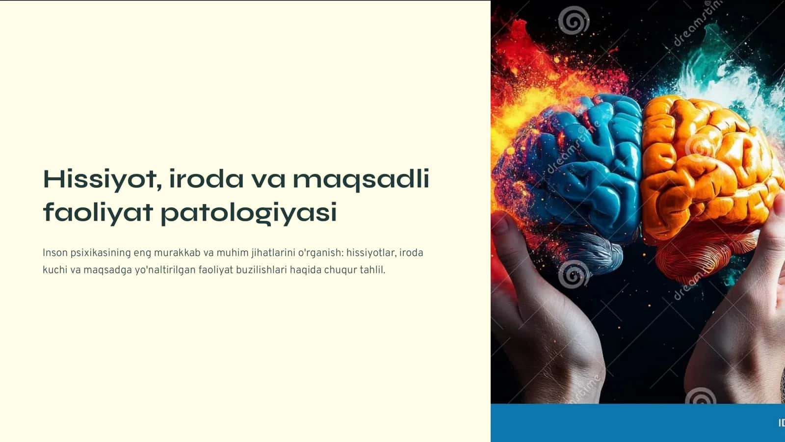 Hissiyot, iroda va maqsadli faoliyat patologiyasi