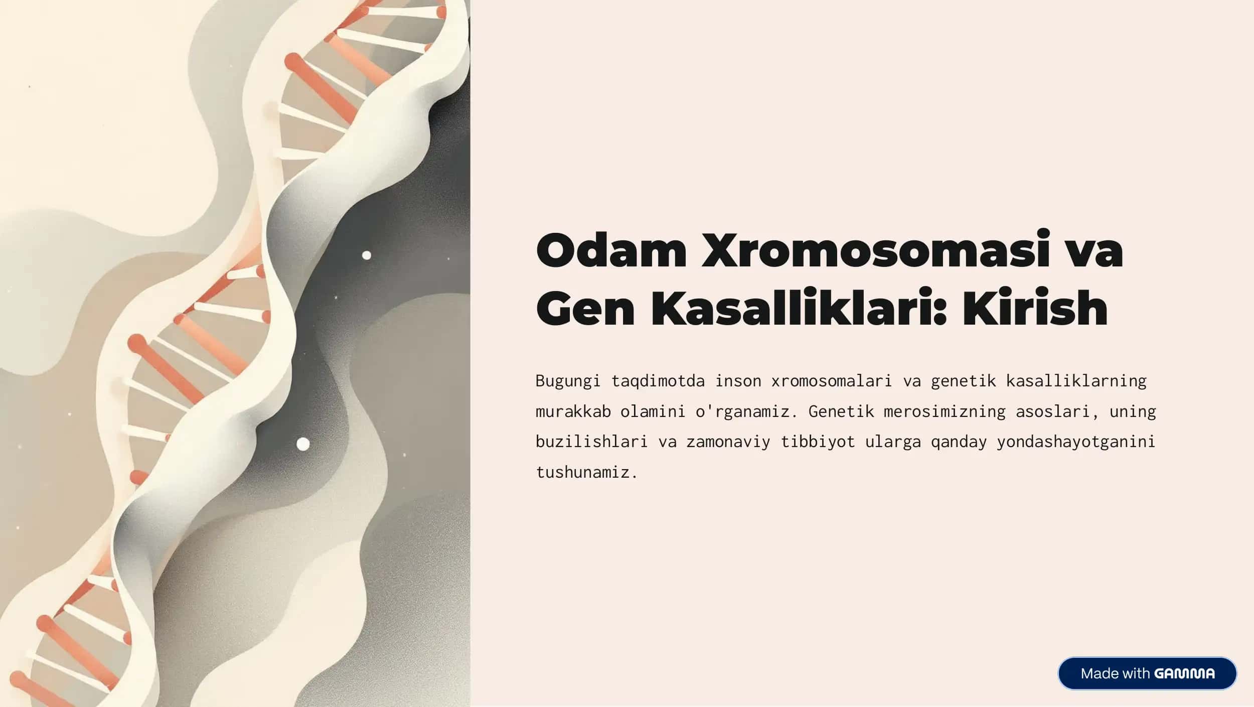 Odam Xromosomasi va Gen Kasalliklari