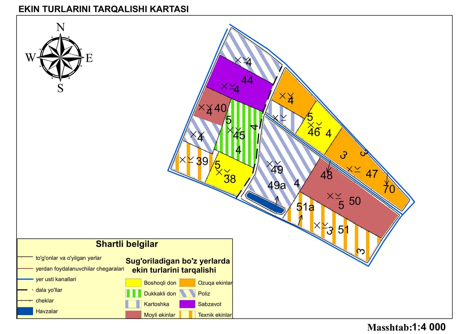 EKIN TURLARINI TARQALISHI KARTASI