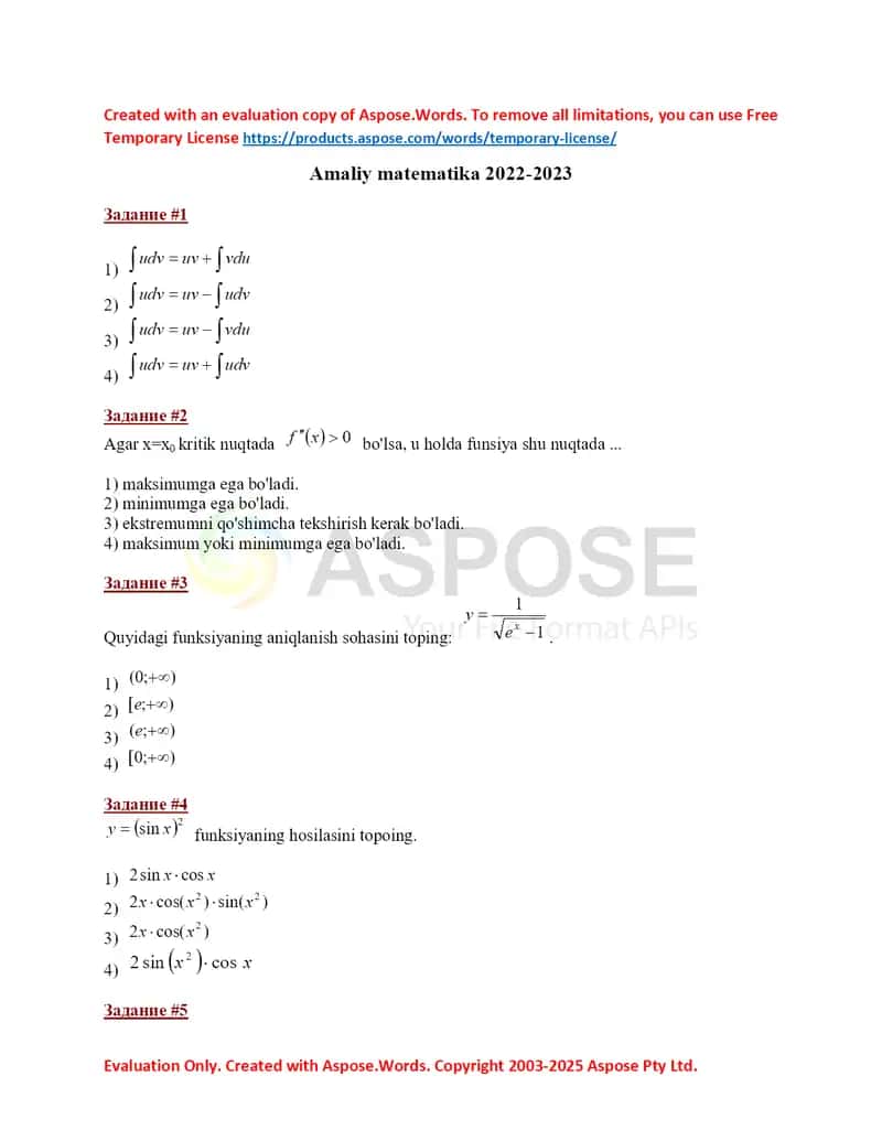 Amaliy matematika 2022-2023
