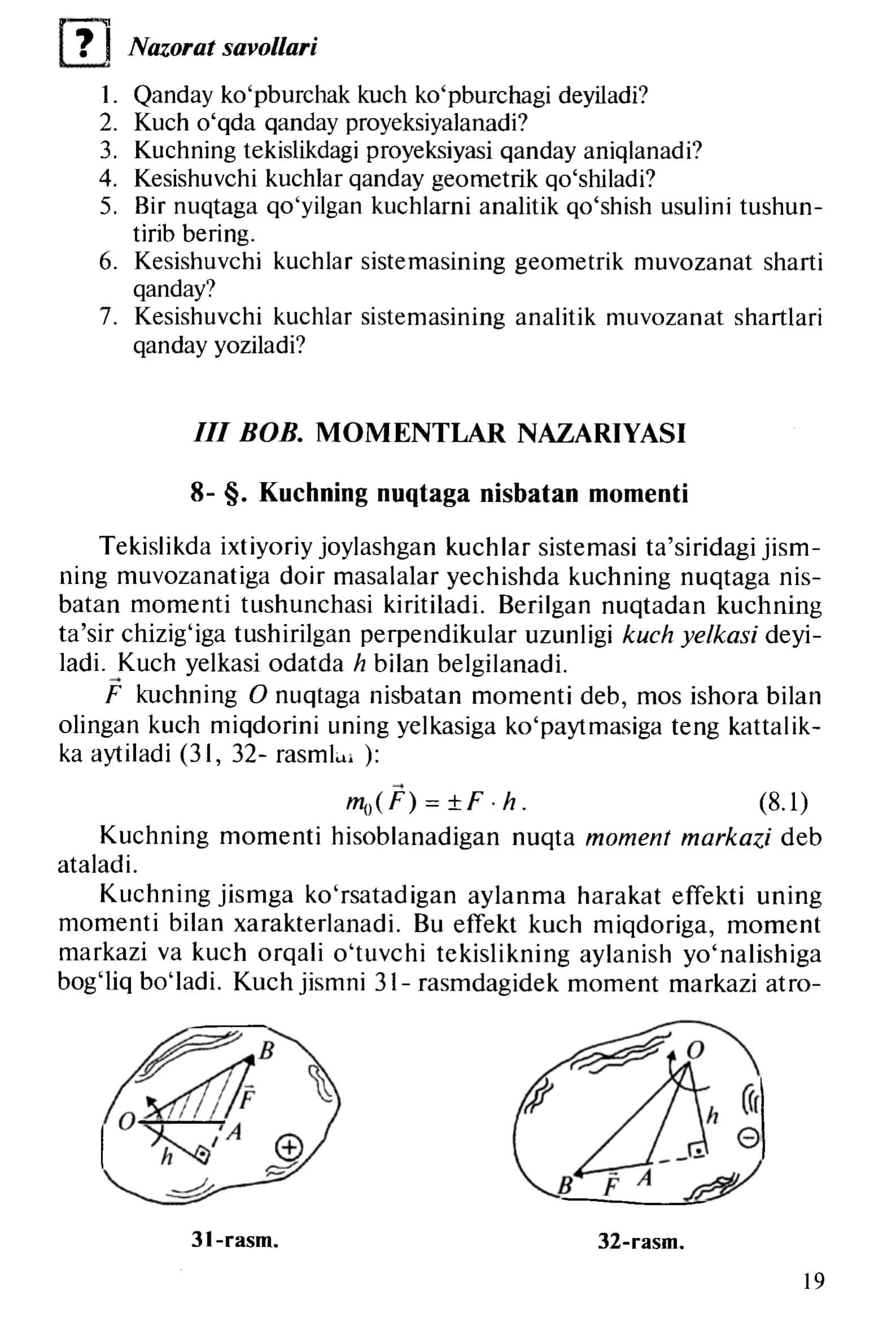 BOB. MOMENTLAR NAZARIYASI