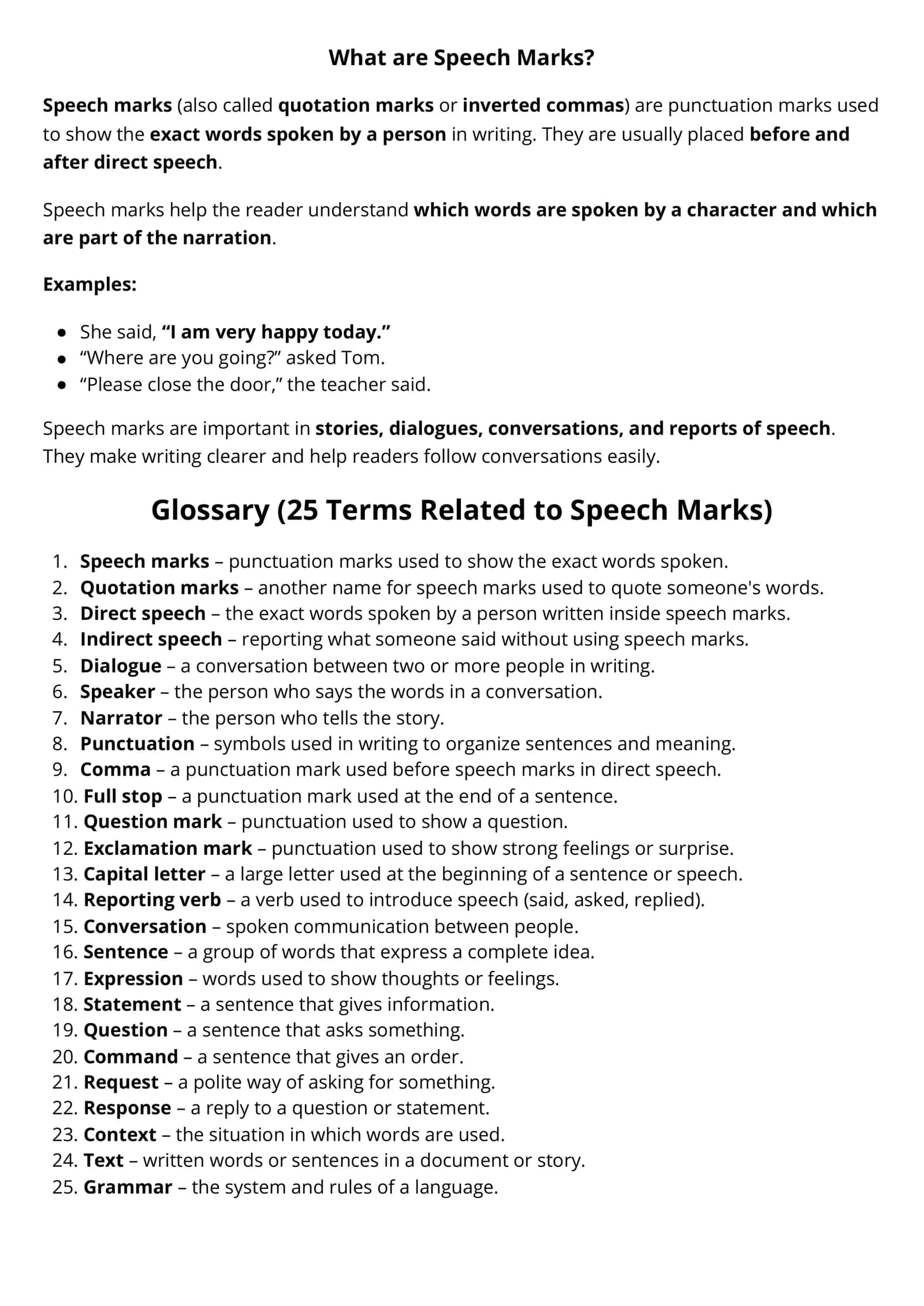 Speech Marks