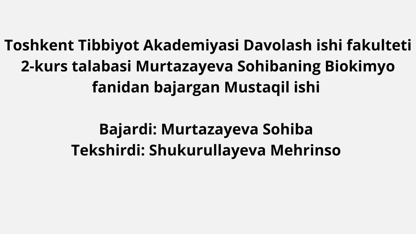 Ruhiy va asab tizimi kasalliklari kelib chiqish mexanizmlarining biokimyoviy aniqlash yoʻllari