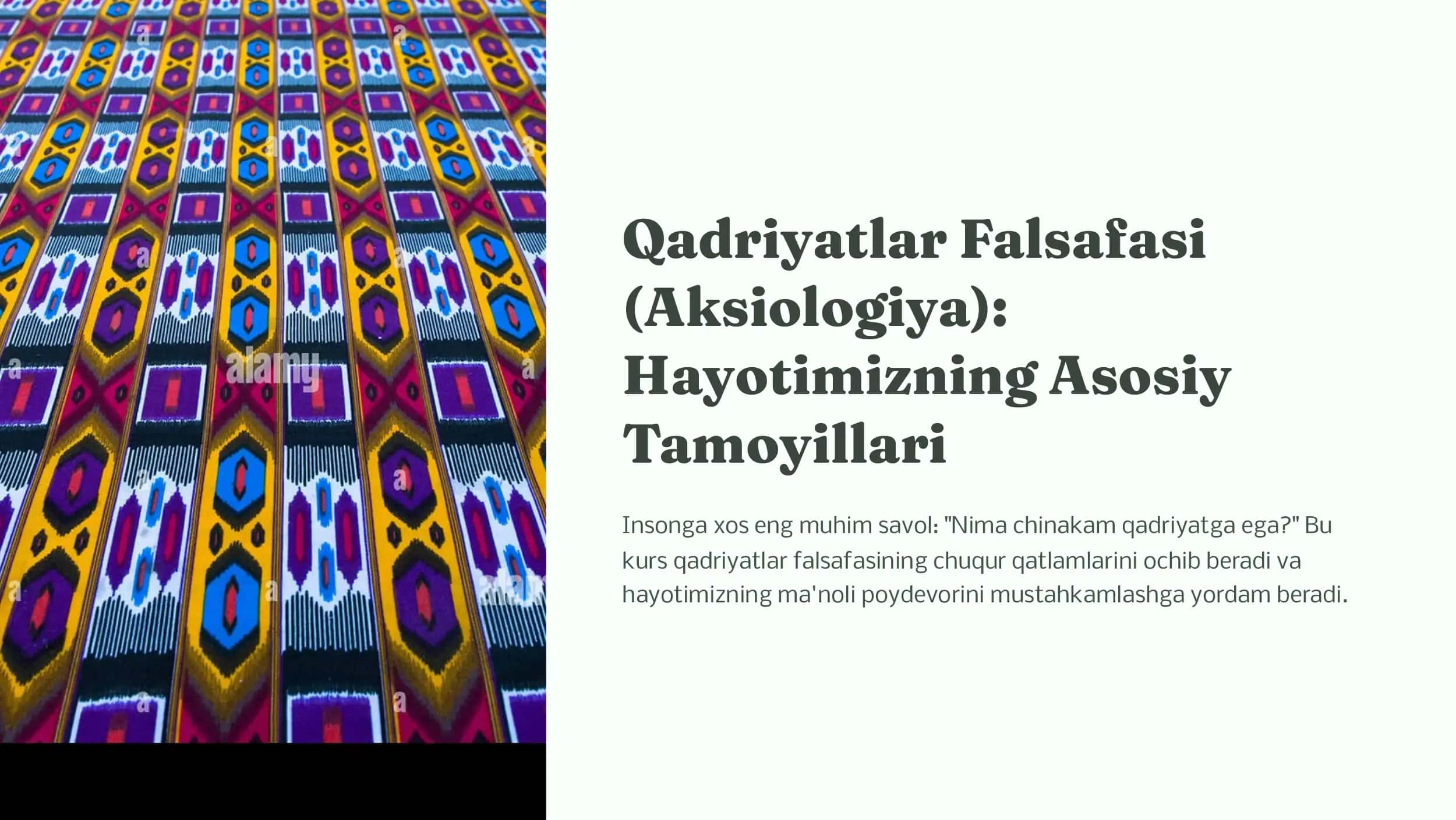 Qadriyatlar falsafasi (aksiologyia)