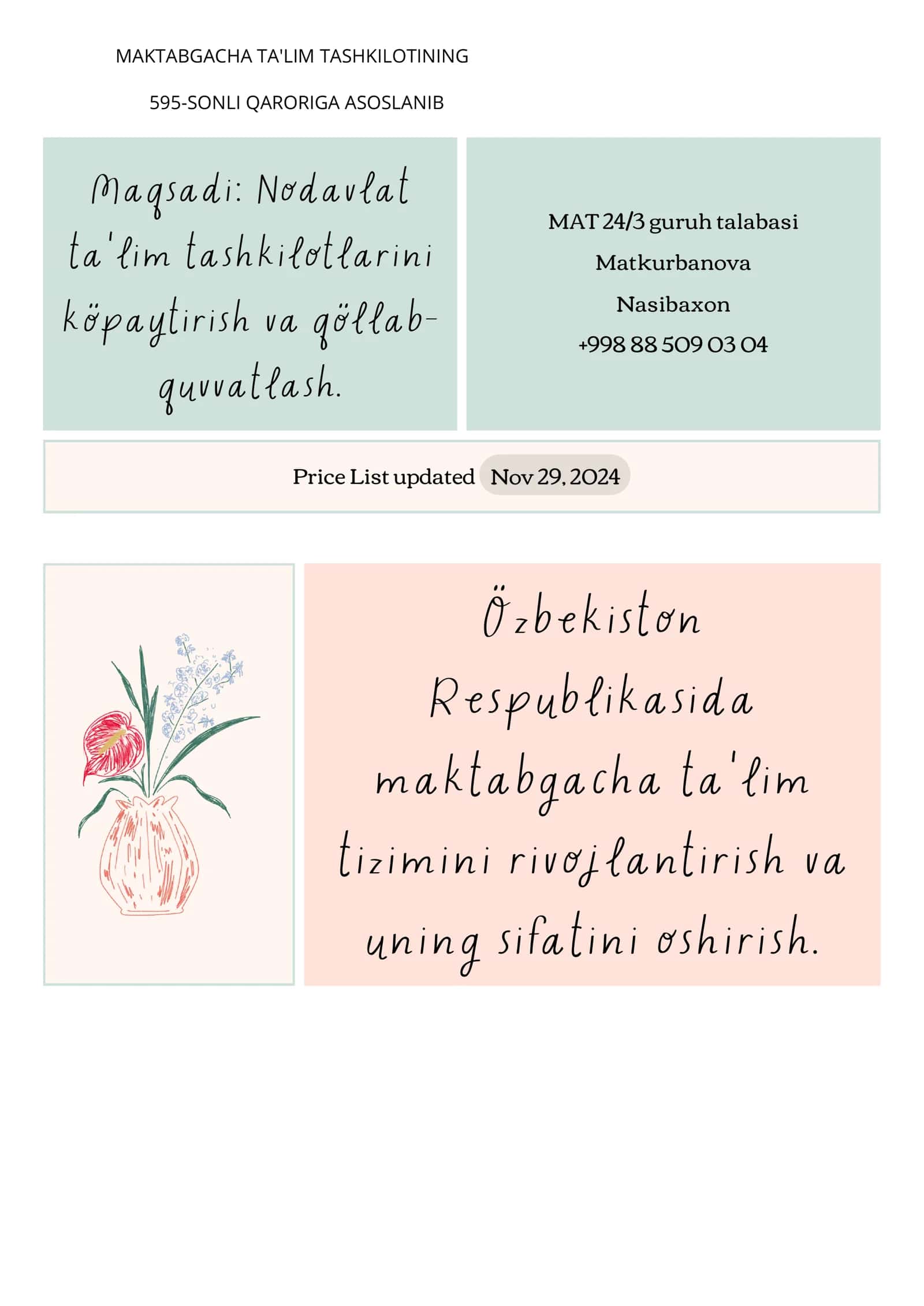Yangi pedagogik metodlarni ishlab chiqish va tadbiq etish