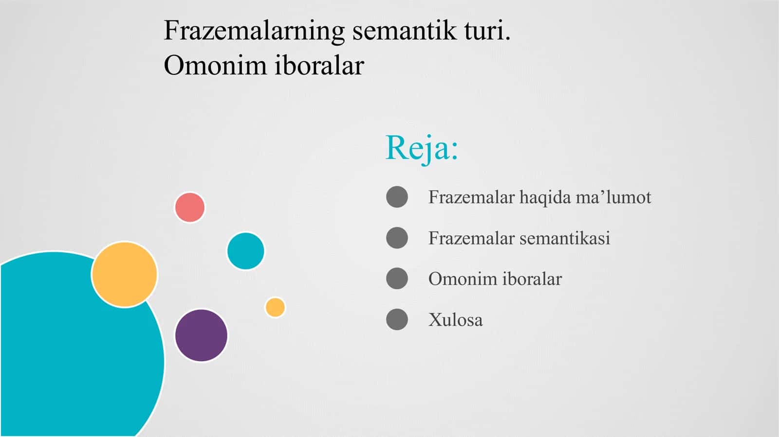 Frazemalarning semantik turi. Omonim iboralar