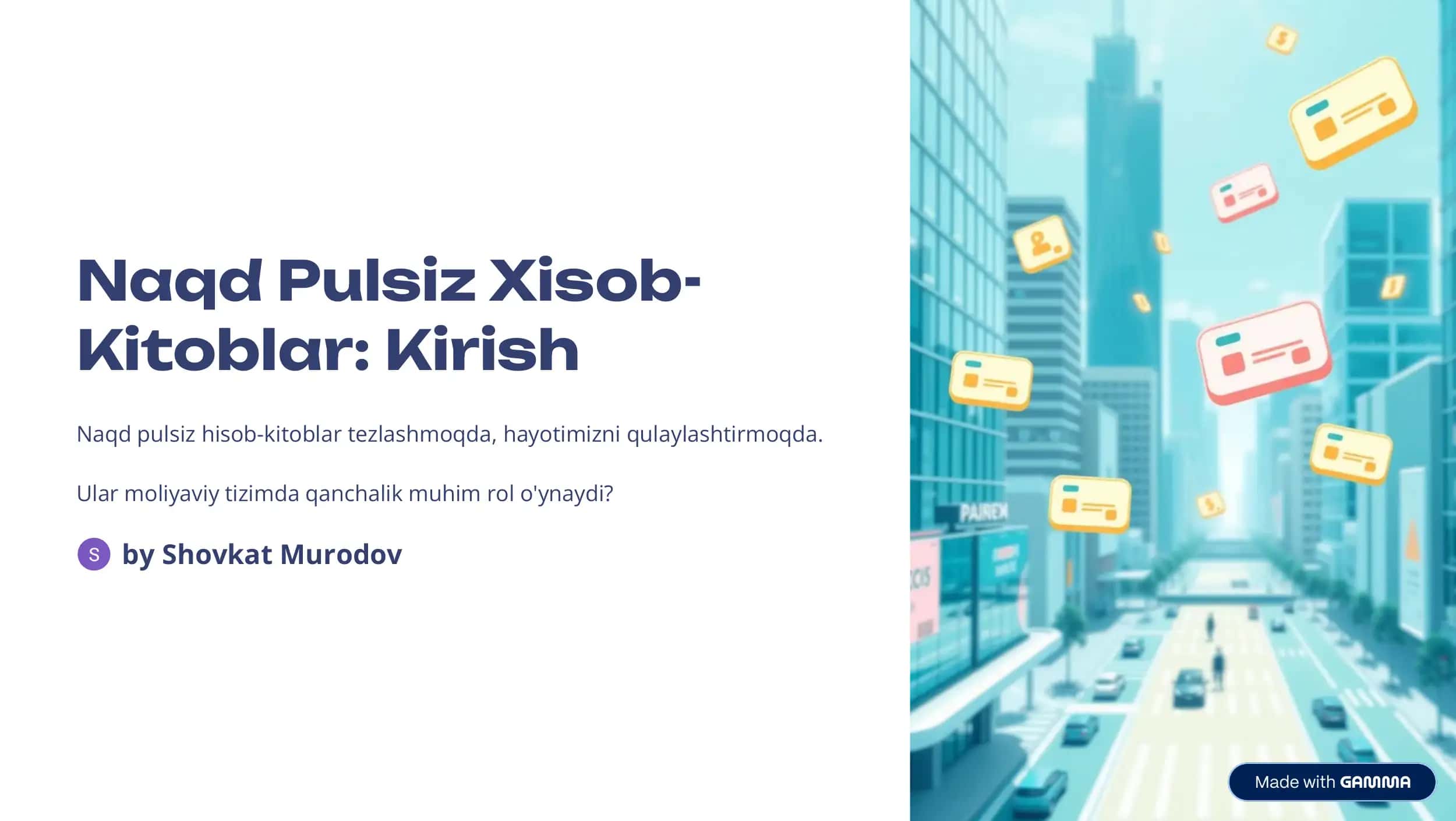 Naqd Pulsiz Xisob-Kitoblar