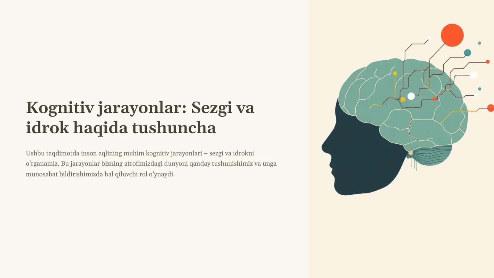 Kognitiv jarayonlar Sezgi va idrok haqida tushuncha