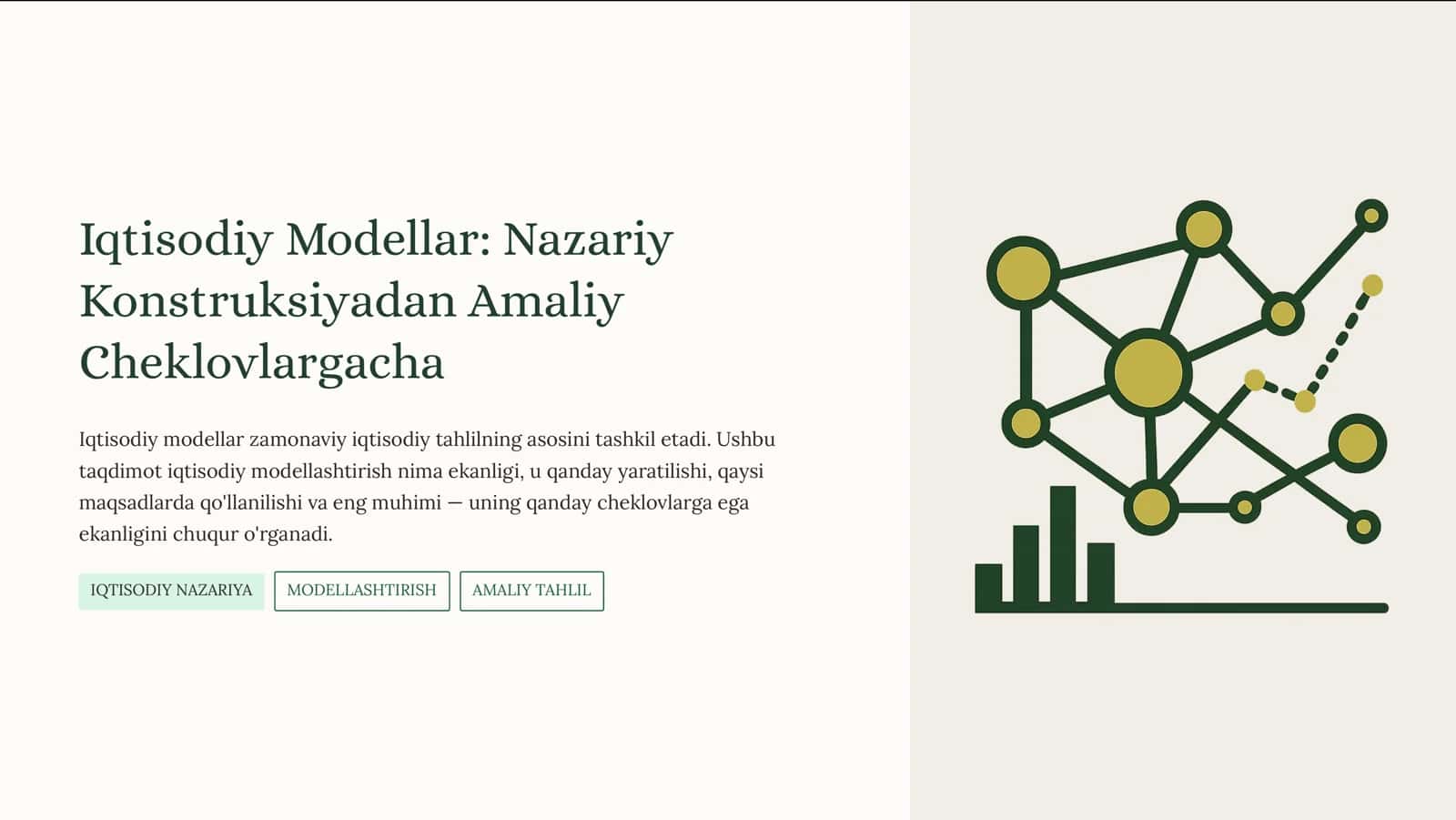 Iqtisodiy Modellar: Nazariy