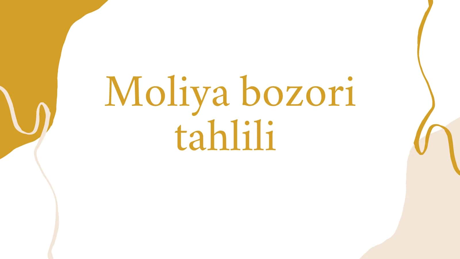 Moliya bozori tahlili