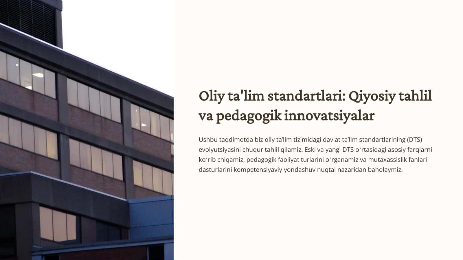 Oliy ta'lim standartlari: Qiyosiy tahlil va pedagogik innovatsiyalar