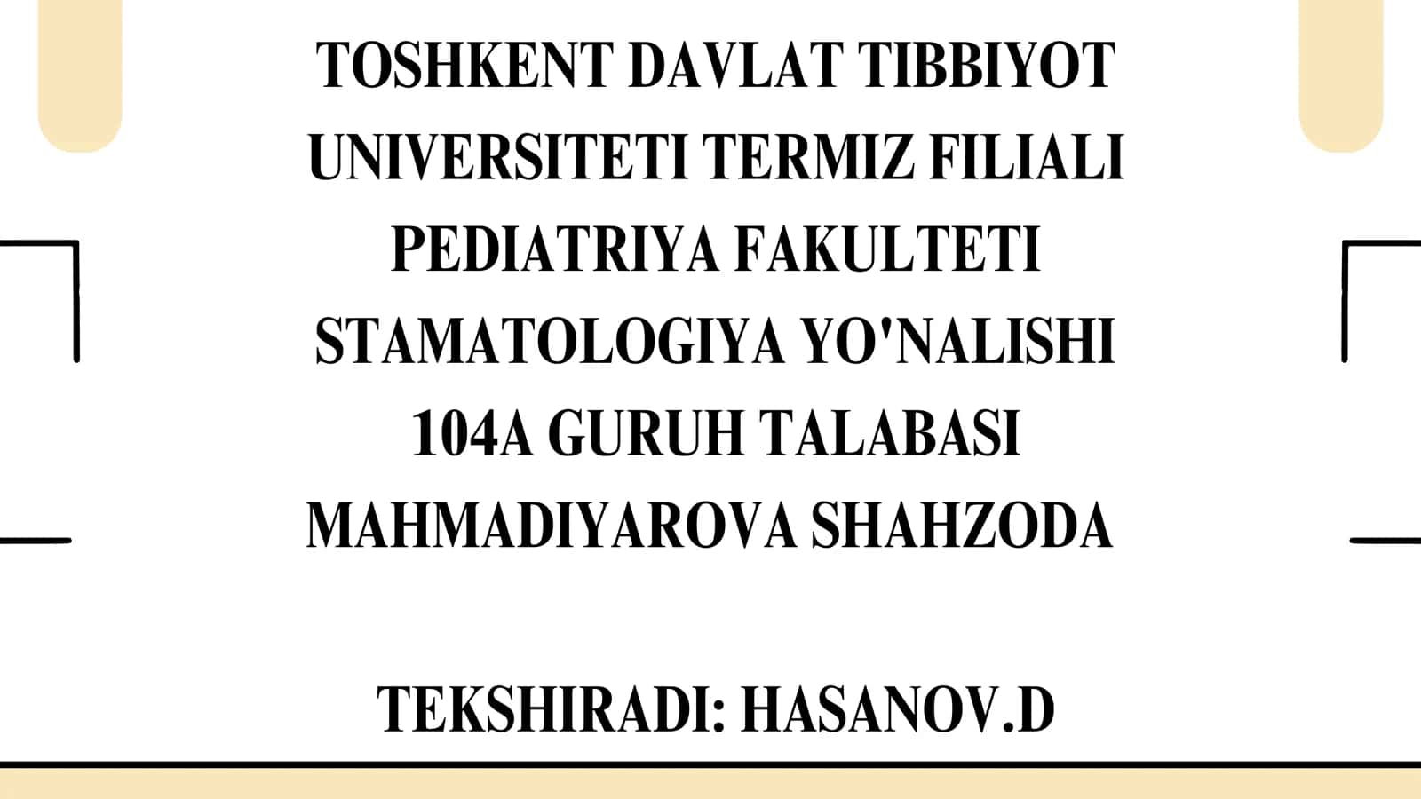 Bazal oʻzaklar. Yon qorinchalar devori, teshiklari, klinik ahamiyati. MRT va KT dagi tasviri. Bosh m
