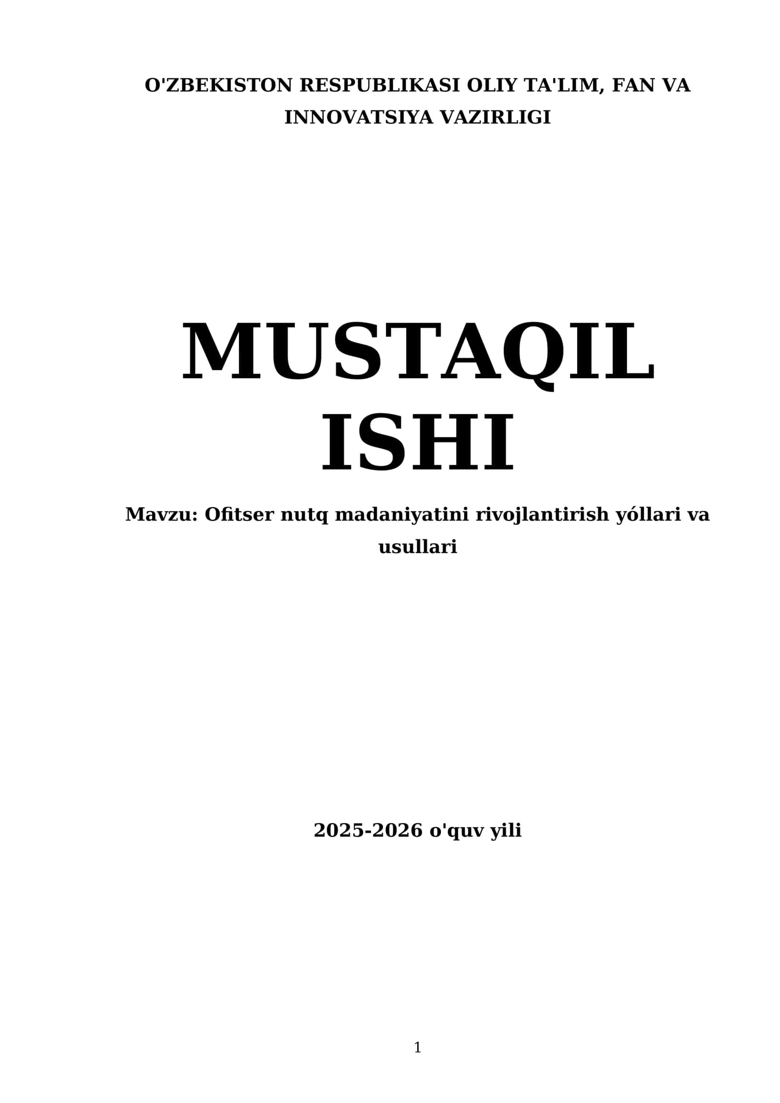 Ofitser nutq madaniyatini rivojlantirish yóllari va usullari