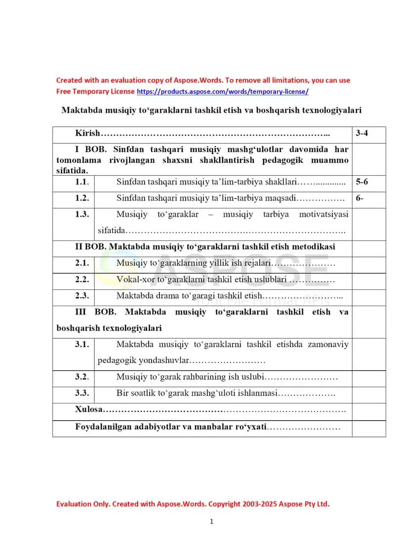 Maktabda musiqiy toʻgaraklarni tashkil etish va boshqarish texnologiyalari