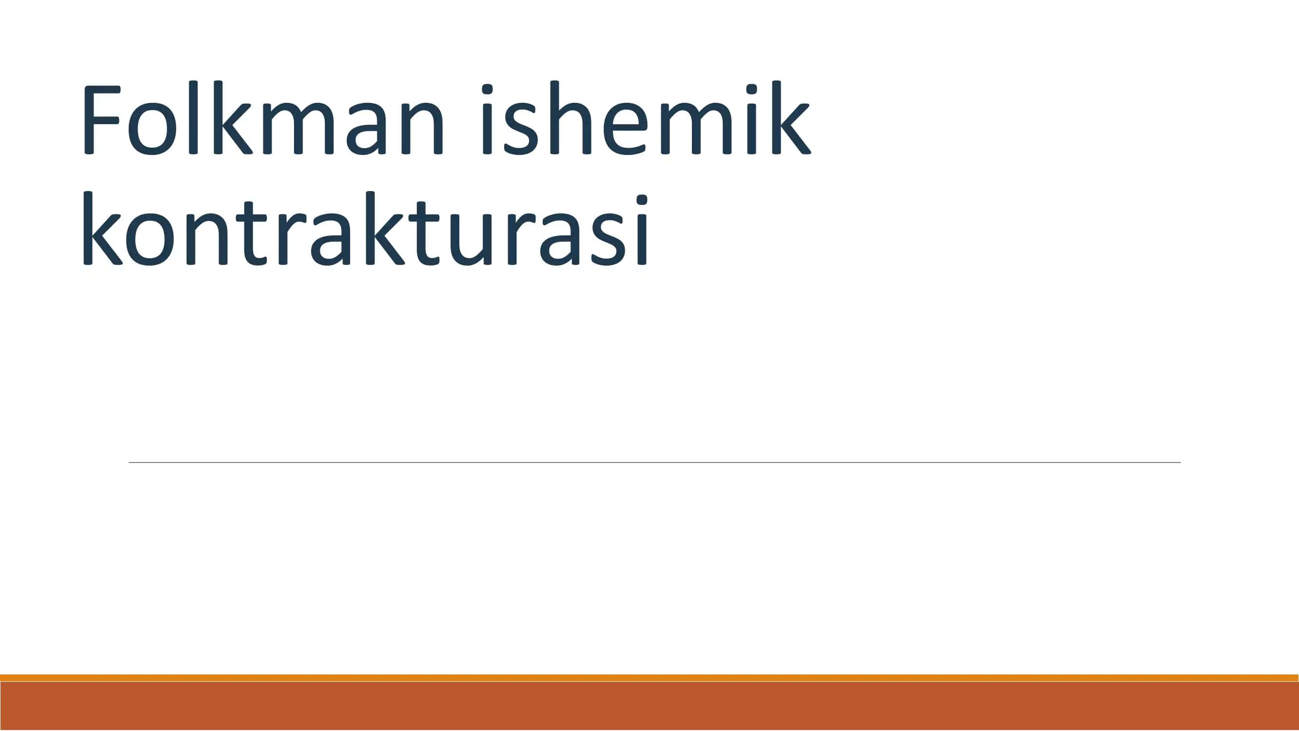 Volkmann kontrakturasi